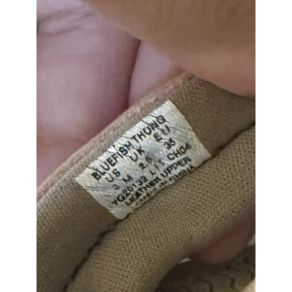 SPERRY TOP-SIDER YOUTH BLUEFISH THONG FLIP FLOPS SIZE 3 TAN/BROWN.